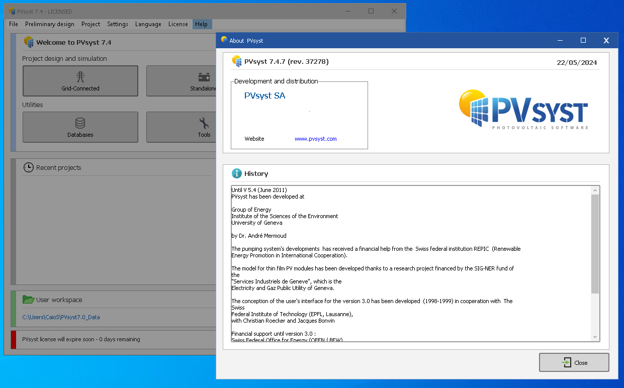 PVsyst 7.4.7