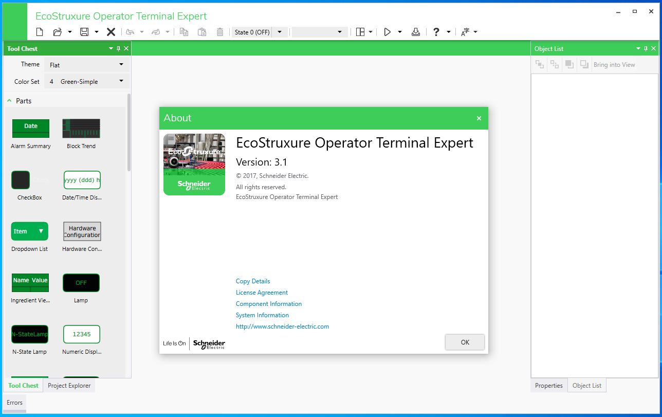 Schneider EcoStruxure Operator Terminal Expert V3.1